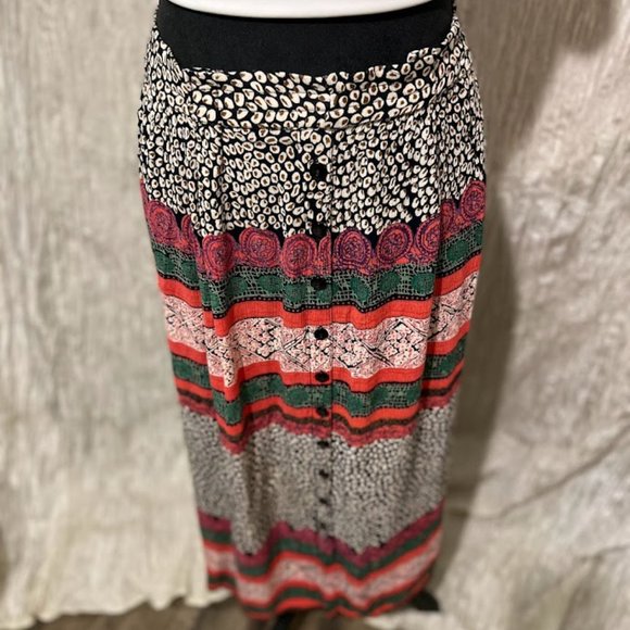 Women's Boho midi lenght Skirt  / hippie Bohemian Ethnic Versatile print - Picture 4 of 12